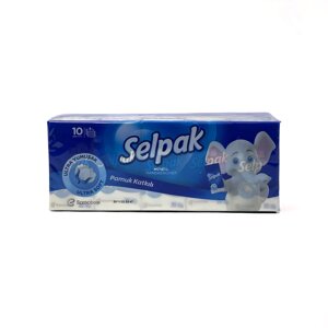 Серветки "Selpak" чотирьохшарові білі упаковка 10 шт