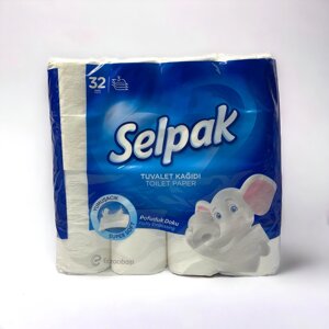 Туалетний папір "Selpak" білий тришаровий 32 шт