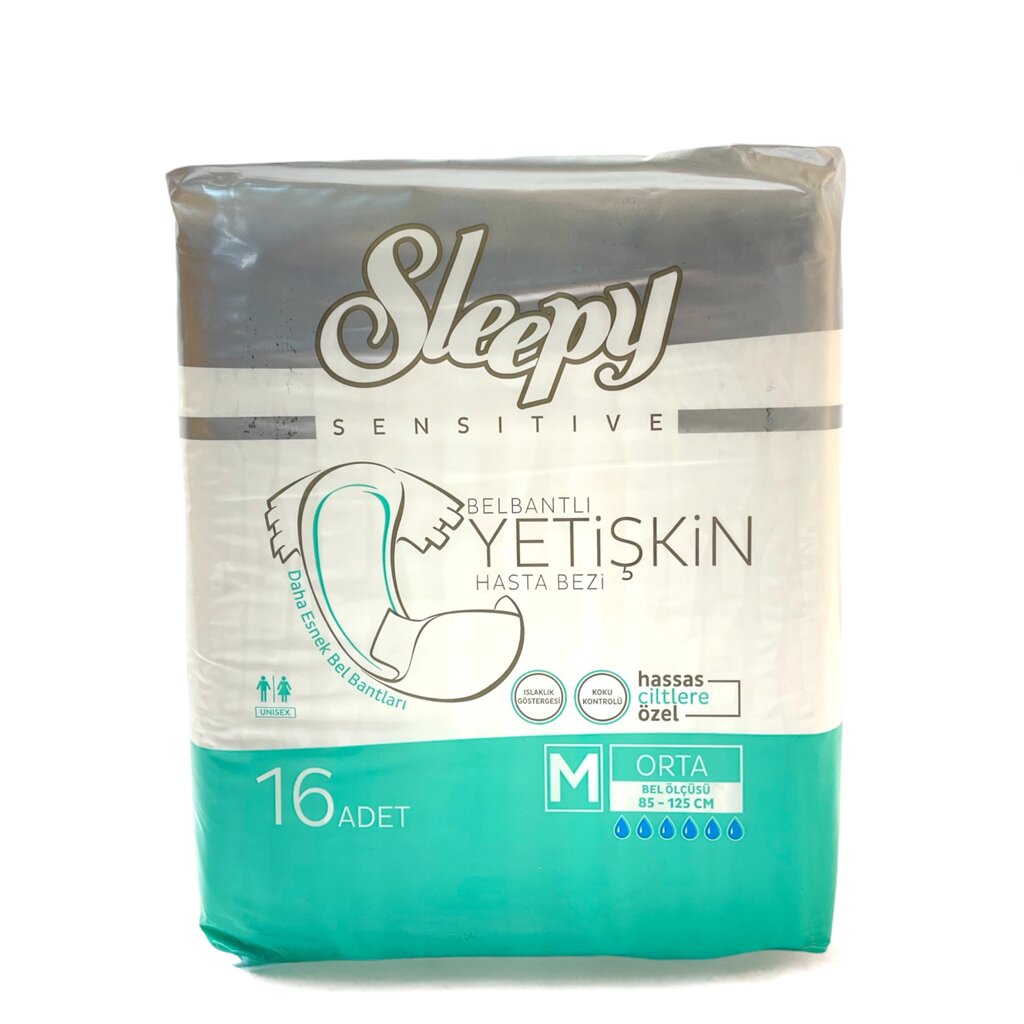 Підгузки для дорослих "Sleepy" SENSITIVE ADULT M (85-125 см) 16 шт від компанії Grand Eco Trade - фото 1