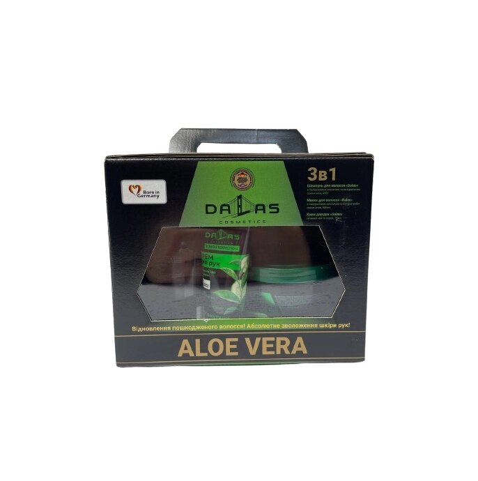 Подарунковий набір DALAS "Aloe vera" (шампунь, маска для волосся, крем для рук) з алое вера від компанії Grand Eco Trade - фото 1