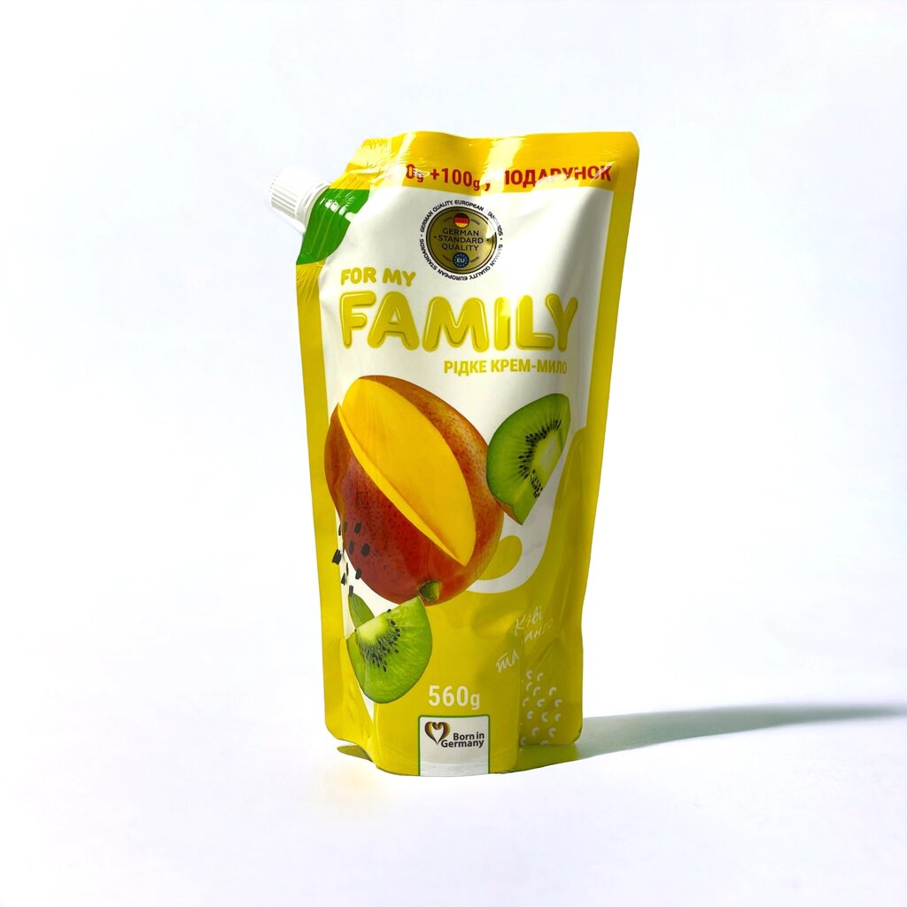 Рідке крем-мило For my Family «Ківі та манго» 560 г (DoyPack) від компанії Grand Eco Trade - фото 1