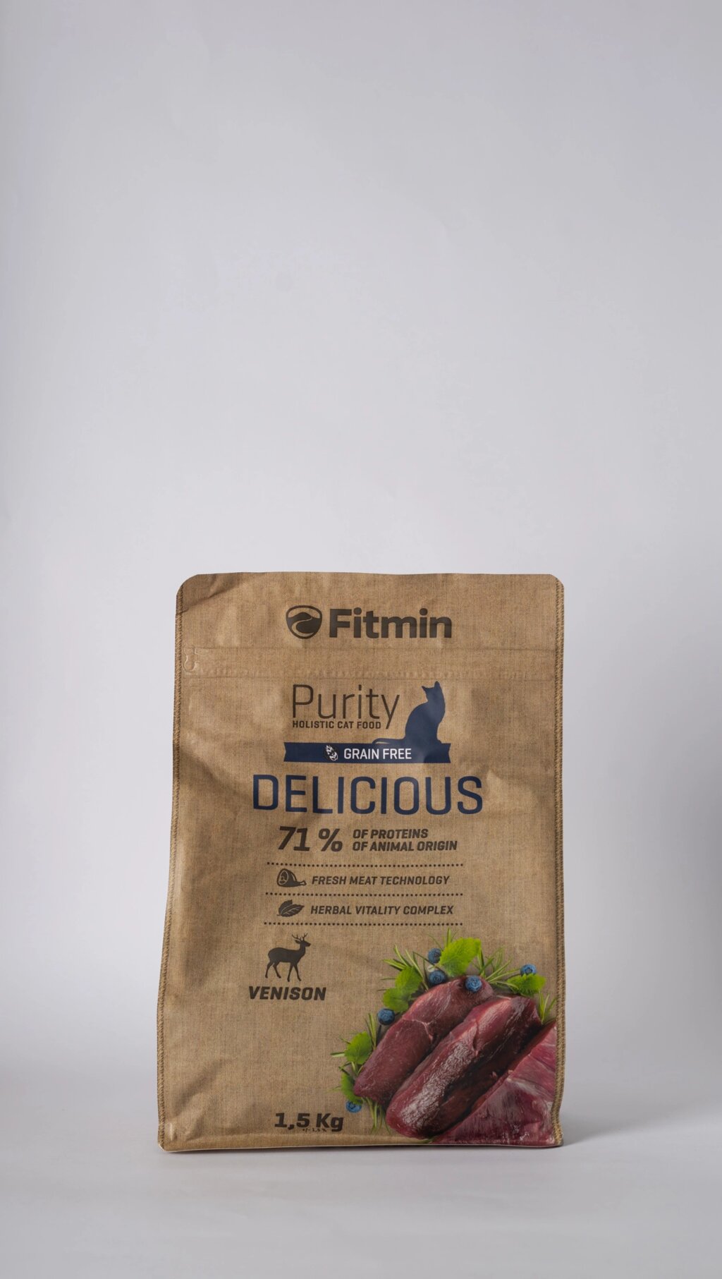 Сухий корм Fitmin Cat Purity Delicious для вибагливих котів з дичиною 1.5 кг від компанії Grand Eco Trade - фото 1