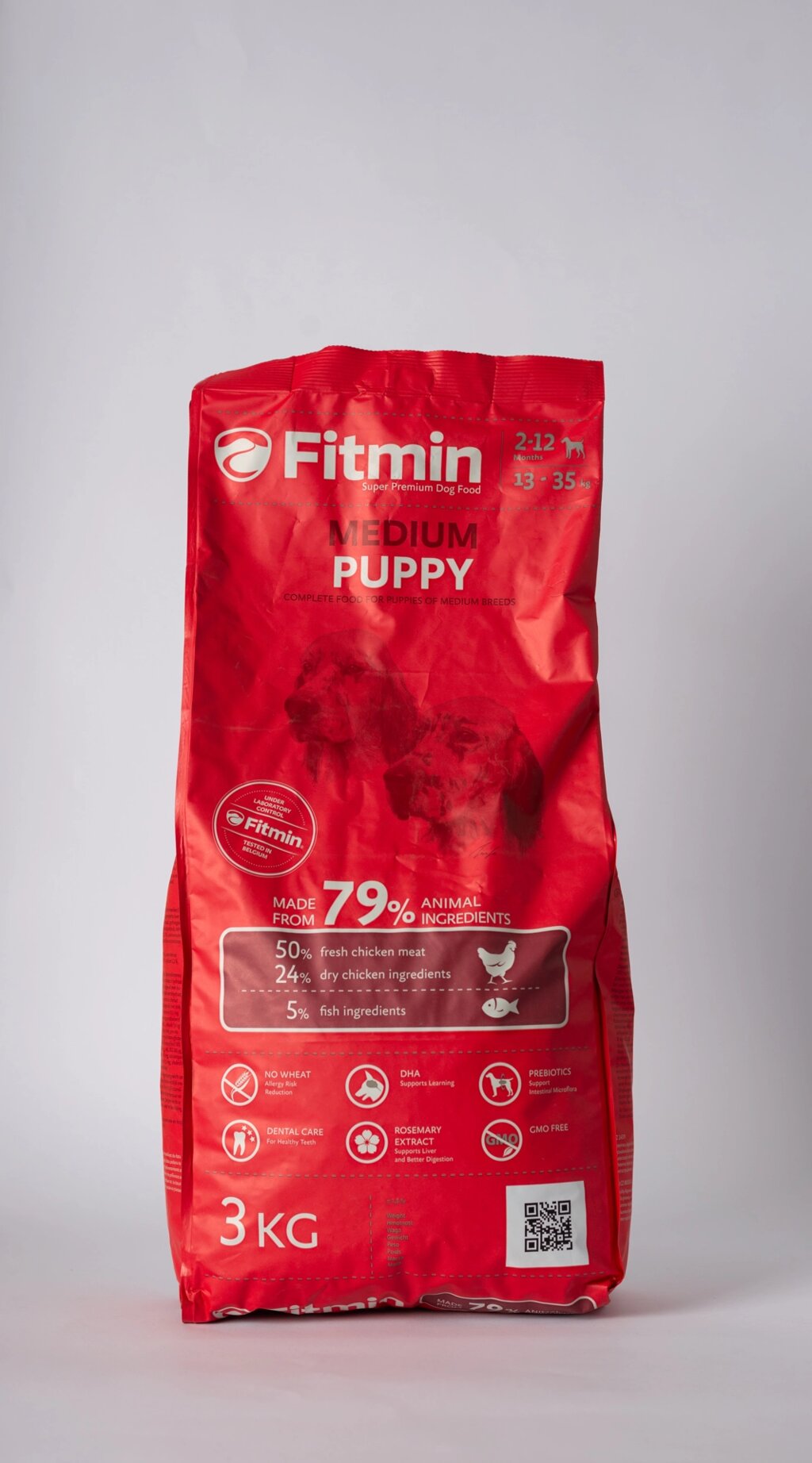 Сухий корм Fitmin для цуценят середніх та великих порід  2-12 місяців, вагітних та лактуючих собак. 3 кг від компанії Grand Eco Trade - фото 1