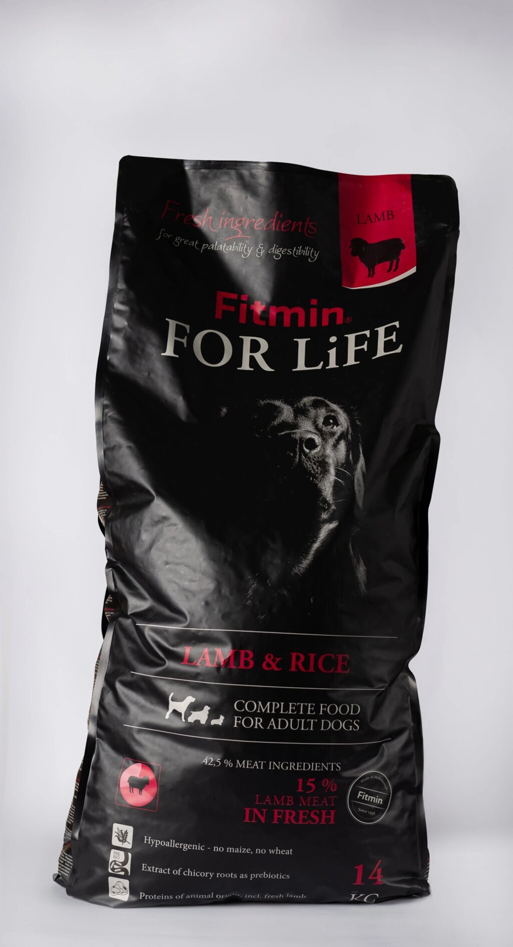 Сухий корм Fitmin Premium For Life Lamb & Rice для дорослих собак всіх порід з ягнятком та рисом 14 кг від компанії Grand Eco Trade - фото 1