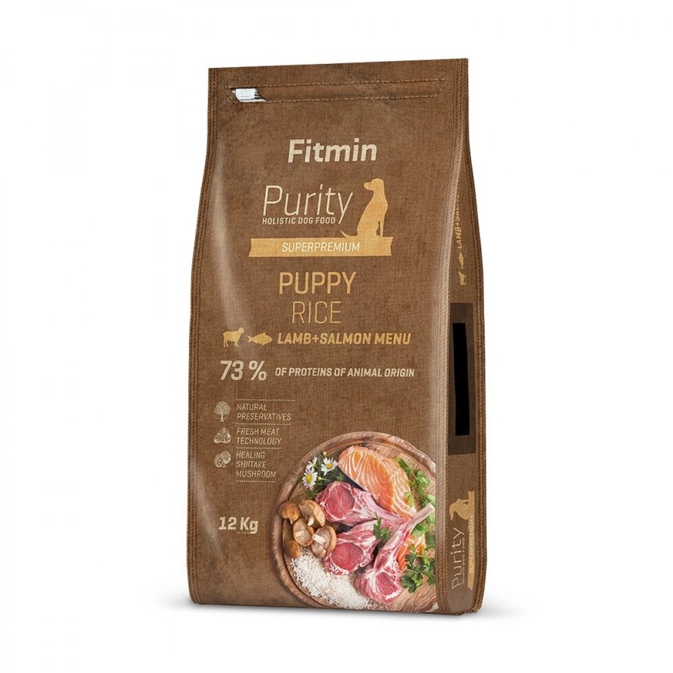 Сухий корм Fitmin Premium Purity Rice Puppy Lamb&Salmon з рисом для цуценят, вагітних і лактуючих самок 12 кг ##от компании## Grand Eco Trade - ##фото## 1