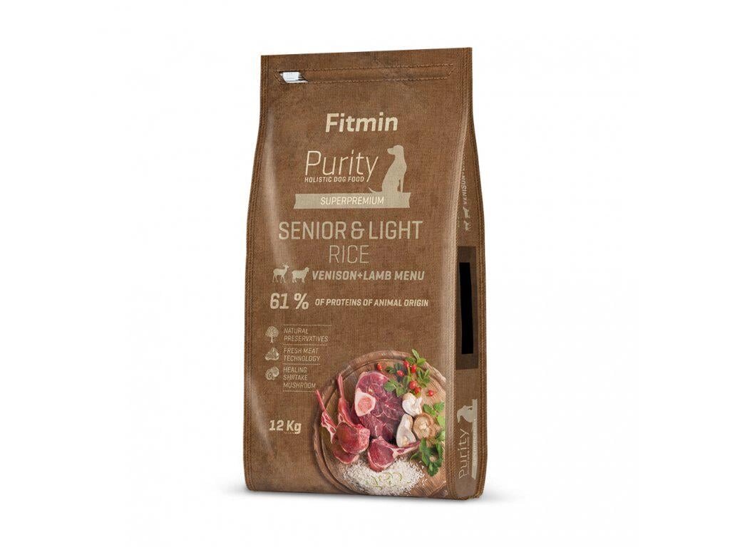 Сухий корм Fitmin Premium Purity Rice Senior&Light Venison&Lamb з рисом для собак з надлишком ваги та літніх собак 2 кг від компанії Grand Eco Trade - фото 1