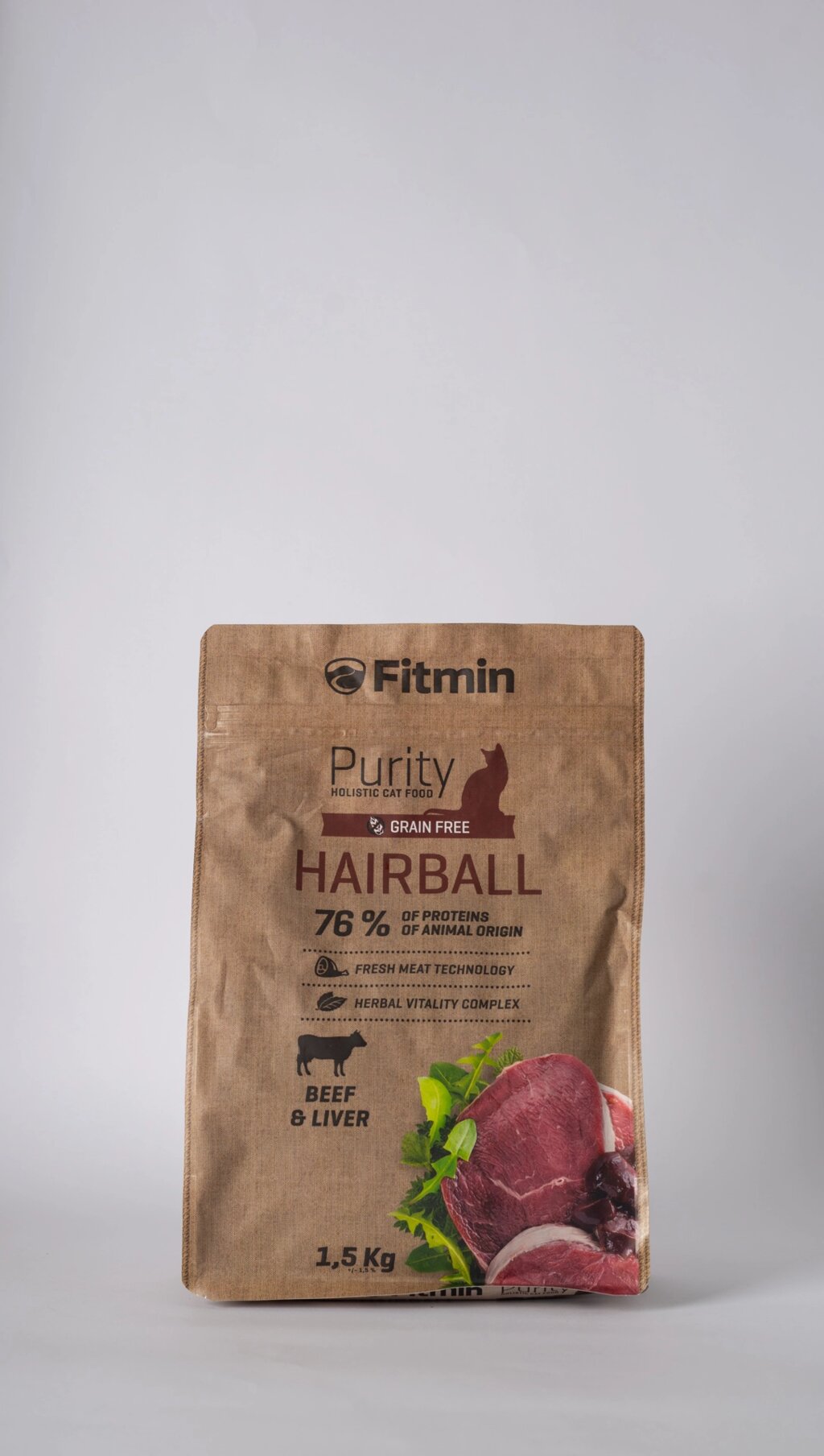 Сухий корм Fitmin Purity Hairball для довгошерстих котів 1,5 кг від компанії Grand Eco Trade - фото 1