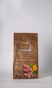 Сухий корм Fitmin Premium Purity Grain Free Senior&Light Lamb для собак з надлишком ваги та літніх собак (ягня) 2 кг