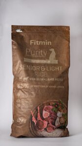 Сухий корм Fitmin Premium Purity Rice Senior&Light Venison&Lamb з рисом для собак з надлишком ваги та літніх собак 12 кг