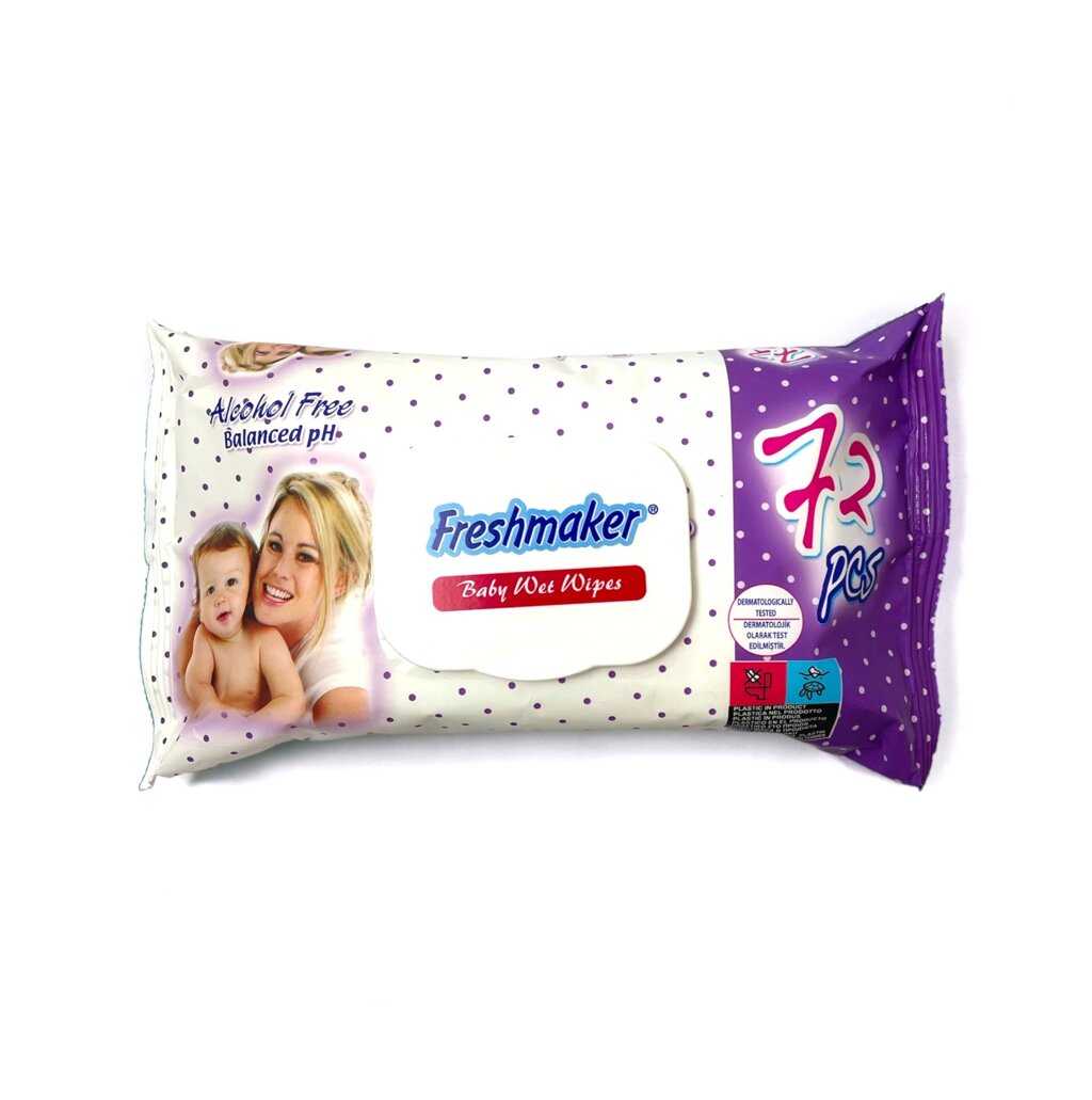 Вологі серветки дитячі "Freshmaker" MATBABY 72 шт від компанії Grand Eco Trade - фото 1