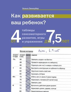 Як развивається ваша дитина. Таблиці сенсомоторного розвитку, ігри та вправи:від 4 до 7,5 років. Російськомовне видання