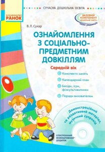 Сучасна дошкільна освіта. Ознайомлення із соціально-предметним довкіллям. Середній вік. CD-диск. Ранок.