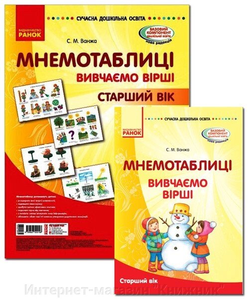 Вивчаємо вірші за допомогою мнемотехніки. Молодший вік (папка). від компанії Інтернет-магазин "Книжник" - фото 1