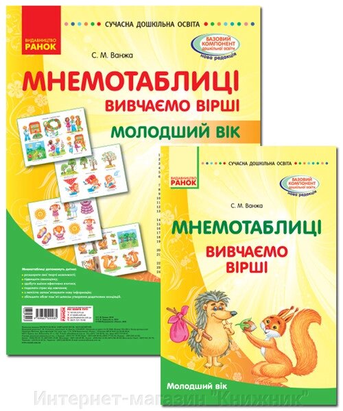 Вивчаємо вірші за допомогою мнемотехніки. Молодший вік (папка). від компанії Інтернет-магазин "Книжник" - фото 1