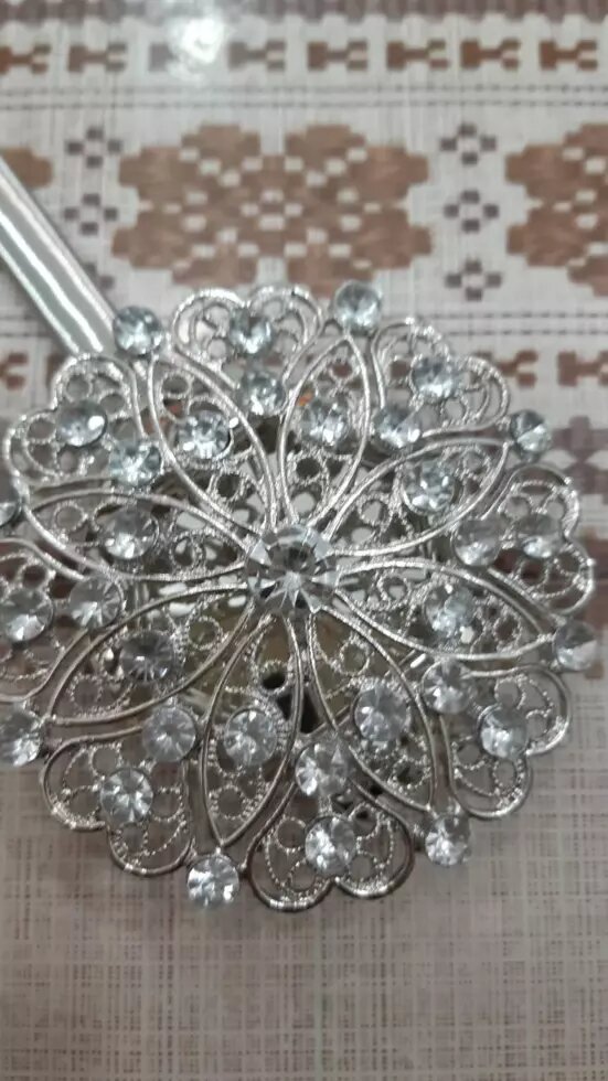 Магниты для штор "Цветок" серебро ##от компании## Салон Эксклюзивных Штор "Ирина" - ##фото## 1