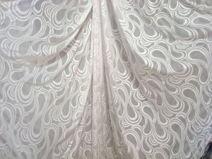 Тюль штора в зал, спальню, гостиную шелк с тканевым принтом "Bonnet" белая Высота 3 м в Харьковской области от компании Салон Эксклюзивных Штор "Ирина"