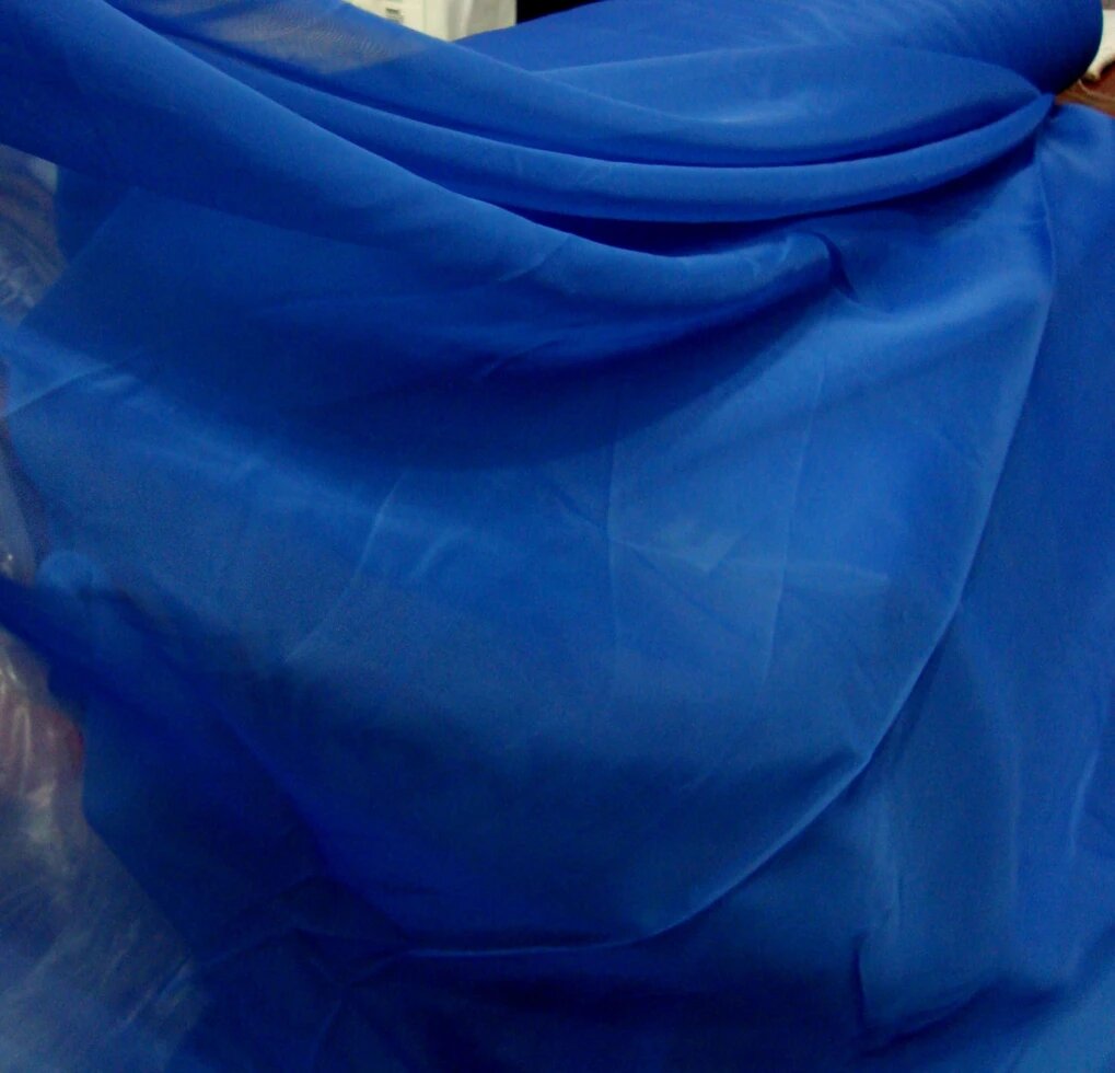 Тюль шифон синий оптом ##от компании## Салон Эксклюзивных Штор "Ирина" - ##фото## 1