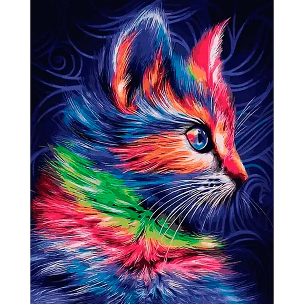 Алмазна мозаїка на підрамнику 40*50см Modern cat, Santi від компанії Канц Плюс - фото 1