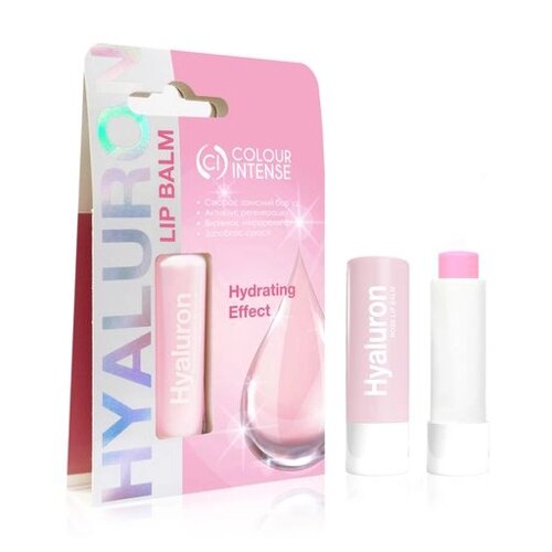 Бальзам з гіалуроновою кислотою для губ LIP BALM HYALURONIC ACID 5 г (01 троянда) Colour Intense