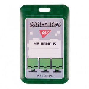 Бейдж без стрічки вертикальний Minecraft слайдер Yes