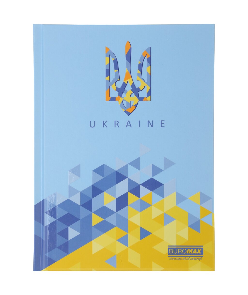 Блокнот А5 96 арк UKRAINE кл тв обкл глян лам блакитний Buromax від компанії Канц Плюс - фото 1