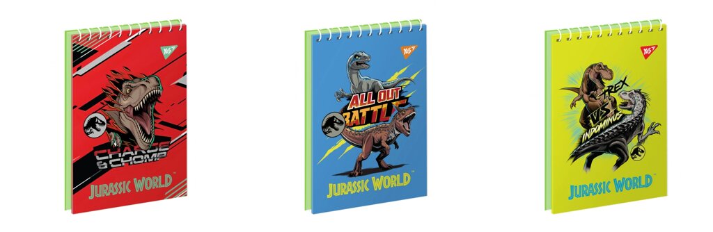 Блокнот А7 80 арк спіраль Jurassic World Yes від компанії Канц Плюс - фото 1