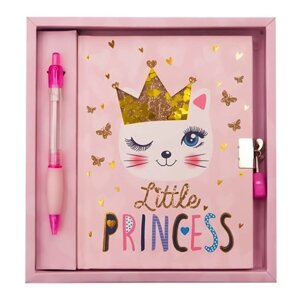 Блокнот на замочку 190x200x25mm із ручкою Маленька принцеса Malevaro