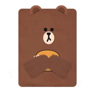 Блокнот пухнастий YES "Line Friends" Brown