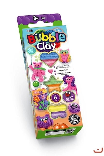 Бульбашковий пластилін Buuble Clay-2, DankoToys (30) від компанії Канц Плюс - фото 1