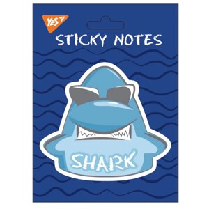 Папір із клейким шаром фігурний Shark 104*93мм 40арк, Yes (40)