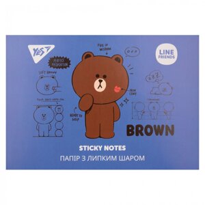 Папір з липким шаром Line Friends в наборі, 140 аркушів (7х20) Yes