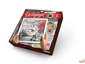 Набір для творчості Decoupage clock ГОДИННИК Париж з рамкою, DankoToys (10)