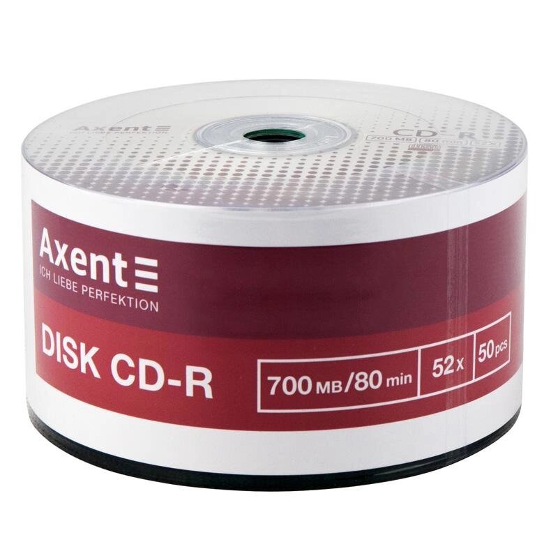 Диски CD-R 700МВ / 52х cake Axent (50) від компанії Канц Плюс - фото 1