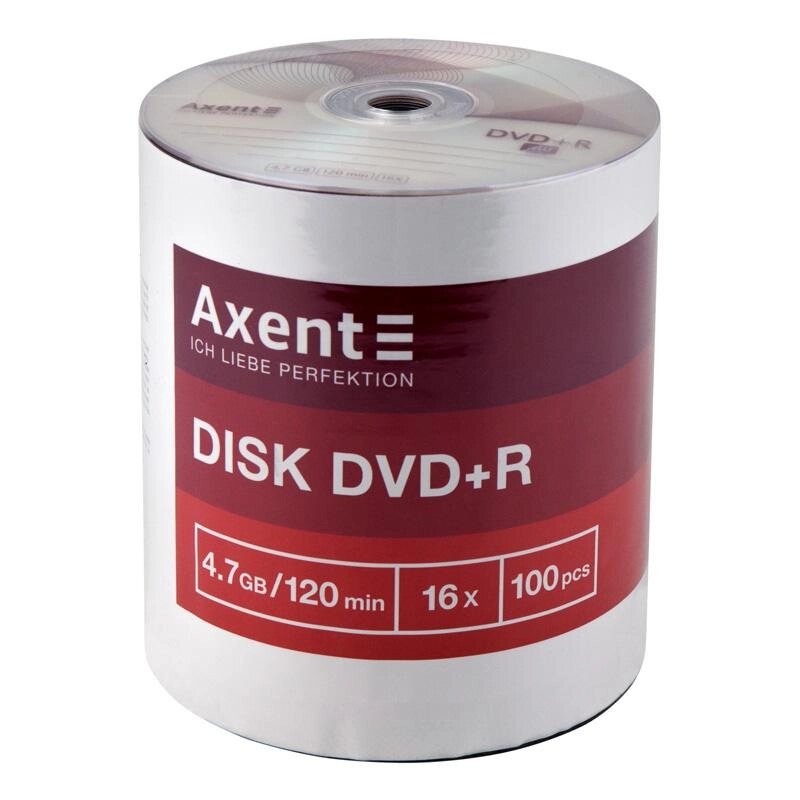 Диски DVD-R 4.7GB / 16х Axent (100) від компанії Канц Плюс - фото 1