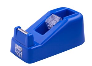 Диспенсер для канцелярського скотчу (ширина до 18 мм), 122x60x50мм, пластиковий, синій Buromax