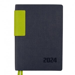 Щоденник 2024 А5 Infinity, м'який, 368 стор., т. сірий Leo Planner