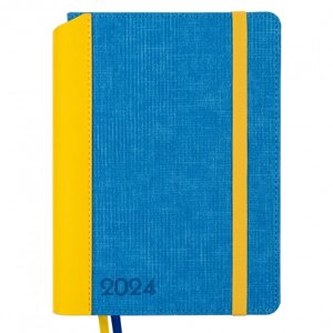 Щоденник 2024 А5 Patriot I, твердий, 368 стор., жовто-синій Leo Planner