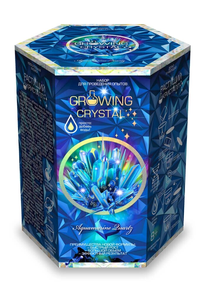 Досліди Growing Crystal Aquamarine Quartz Кристали, DankoToys (8) від компанії Канц Плюс - фото 1