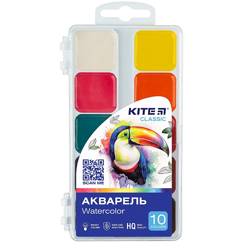 Фарби акварельні 10 кол. Classic Kite від компанії Канц Плюс - фото 1