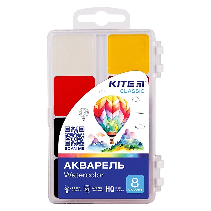 Фарби акварельні  8 кол. Classic Kite від компанії Канц Плюс - фото 1