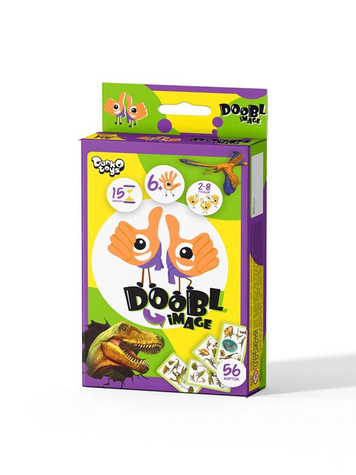 Гра настільна МІНІ Doobl Image Dino 80 укр DankoToys (16/32) від компанії Канц Плюс - фото 1