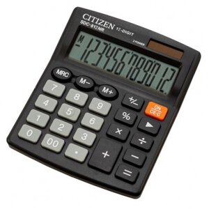 Калькулятор 12 разр 124x102x25 мм, Citizen