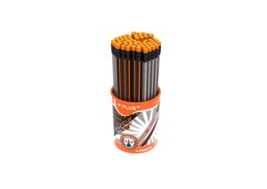 Олівець графітній з гумка HB в тубі Чорно-помаранч корпус Y Plus