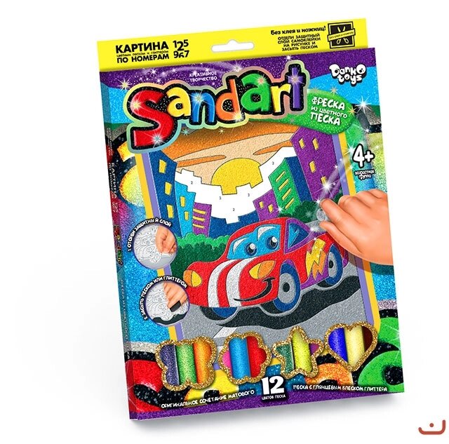 Картинка з піску Sandart Авто, DankoToys (10) від компанії Канц Плюс - фото 1