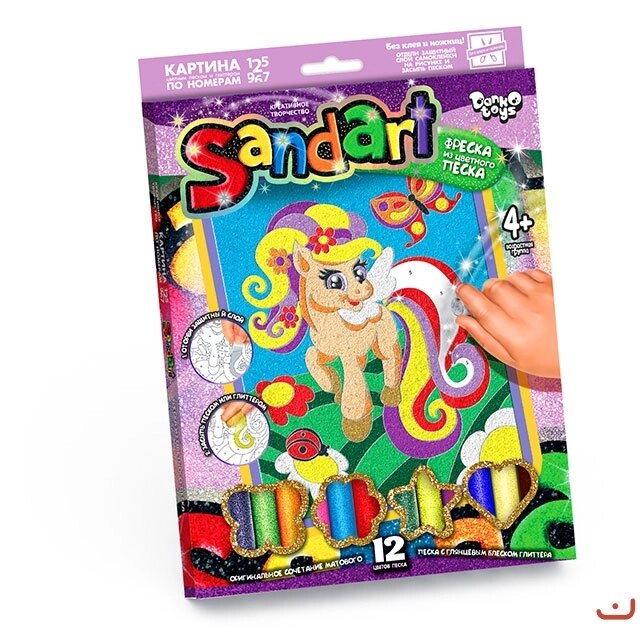 Картинка з піску Sandart Поні-2, DankoToys (10) від компанії Канц Плюс - фото 1