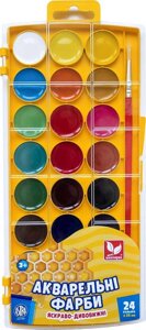 Фарби акварельні медові 24 кольори Школярик (12)