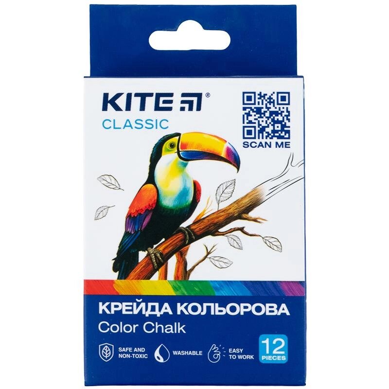 Крейда кольорів 12 шт Classic Kite (12) від компанії Канц Плюс - фото 1