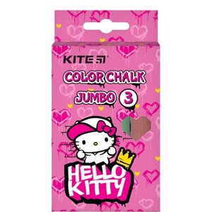 Крейда кольорова Jumbo 3 шт Hello Kitty Kite