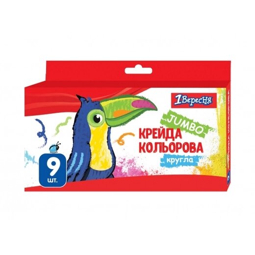 Крейда кольорова Jumbo  9 шт Zoo Land 1 Вересня (6) від компанії Канц Плюс - фото 1