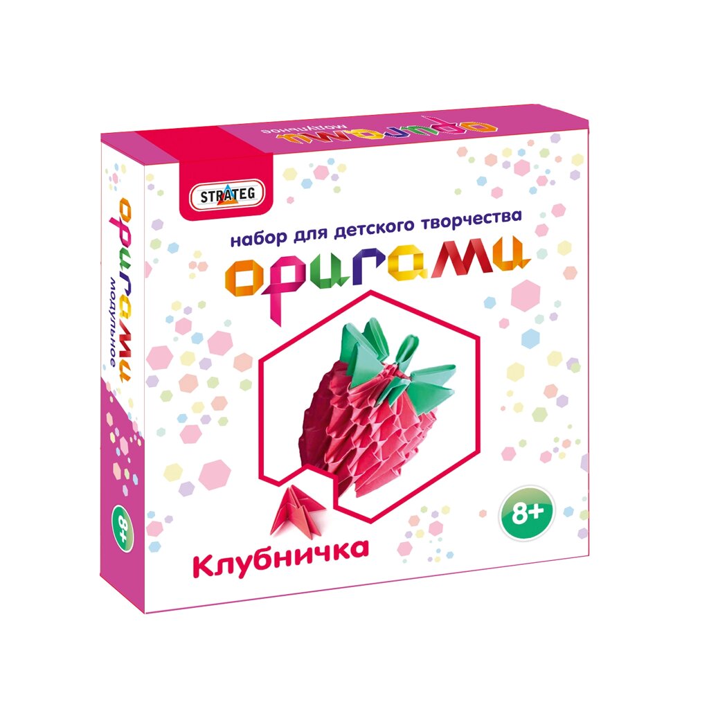 Модульне орігамі Полуниця, Strateg (24) від компанії Канц Плюс - фото 1